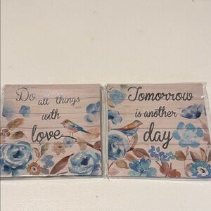 Inspirational Floral Bird Mini Canvas Wall Art Set